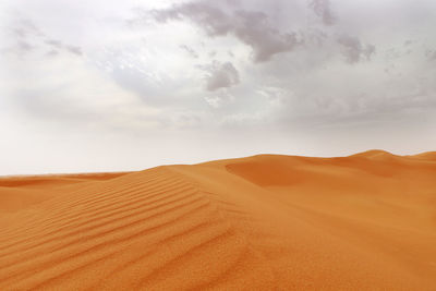 Scenic view of desert against sky