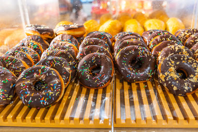 Close-up of candies for sale in store