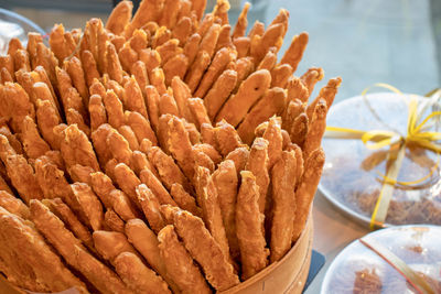 Close-up of typical greek food for sale