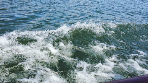 Waves splashing on rocks