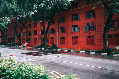 View of street amidst buildings