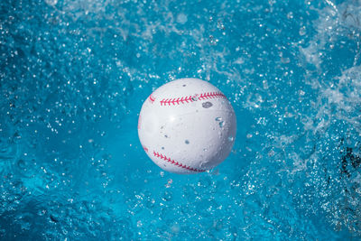 Close-up of ball in water