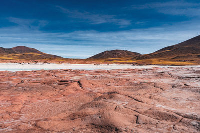 Scenic view of desert against sky