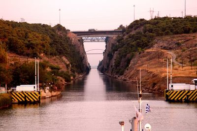 Bridge over river against sky