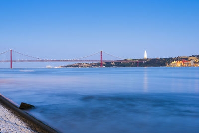 Bridge of 25 de abril in lisbon, portugal