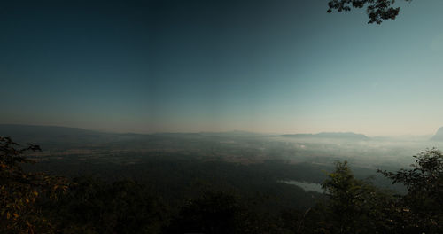 Scenic view of forest against clear sky