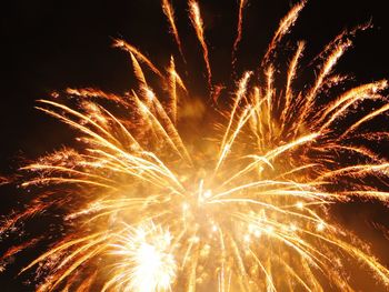 Low angle view of firework display