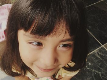 Close-up portrait of cute girl