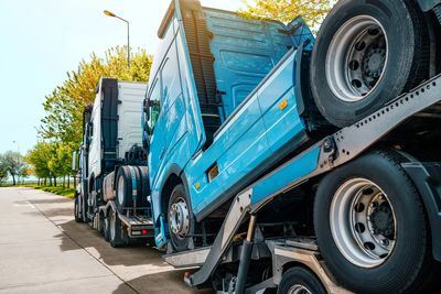 Truck delivery by trailer