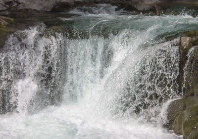 Scenic view of waterfall