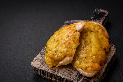 Close-up of food on table