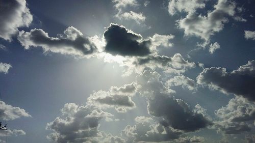 Low angle view of cloudy sky