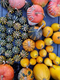 High angle view of fruits for sale in market