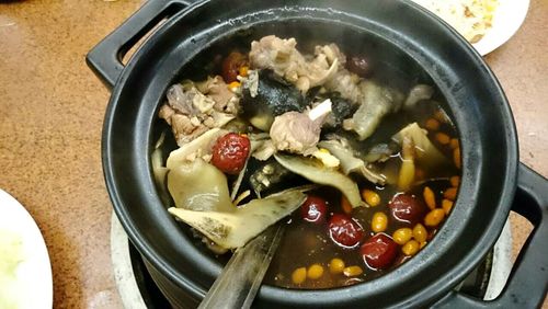 Close-up of preparing food