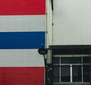 Closed door of building