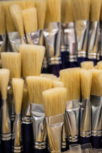 Art brushes for painting from natural bristles. tools of the artist.