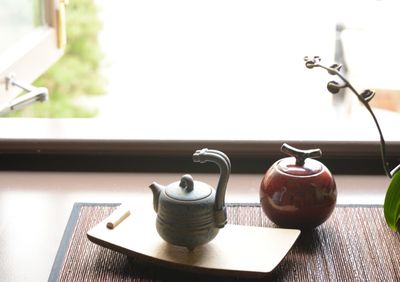 Close-up of food on table