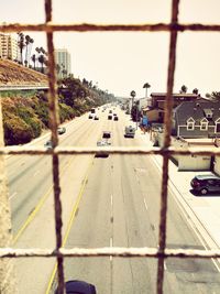 Traffic on road in city