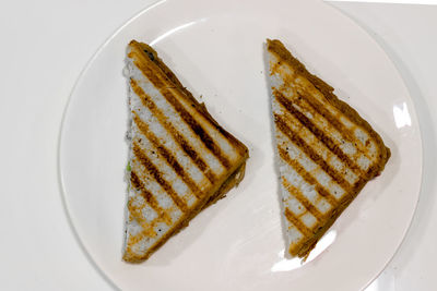 Directly above shot of food in plate