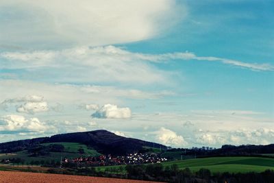 Scenic view of landscape against sky
