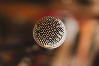Close-up of microphone