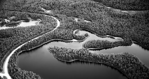 Aerial view of water