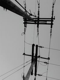 Low angle view of power lines