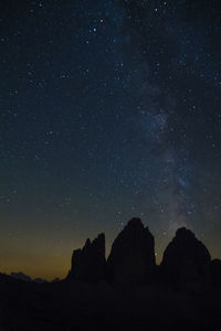 Dolomites against star field