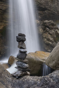 Scenic view of waterfall