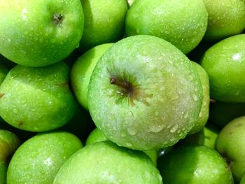 Full frame shot of apples in market