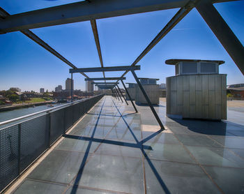 Metallic roof top structure by the river 