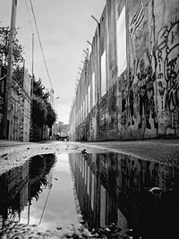 Reflection of buildings in water