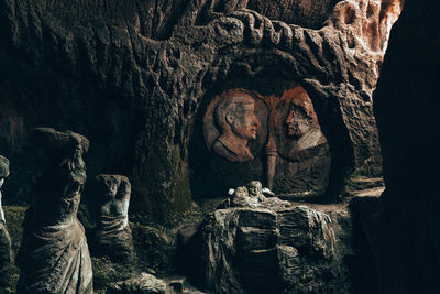 Rock formation in cave
