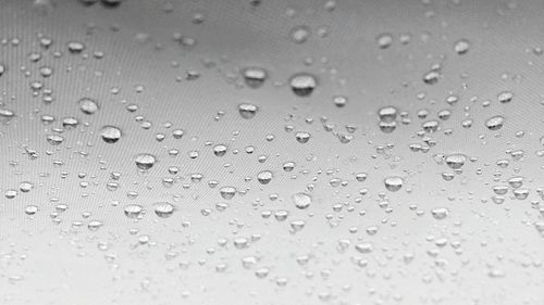 Full frame shot of raindrops on window