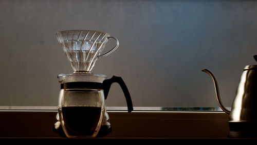 Close-up of coffee on table