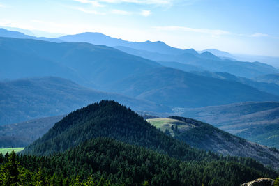 Mountains peak through fog, bratocea pass, ciucas mountains, brasov county, romania, 1720m