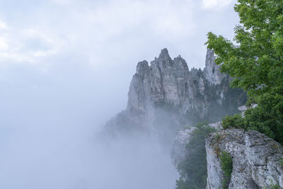 Scenic view of mountain against sky