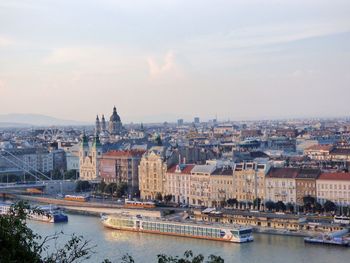 Aerial view of buildings in city