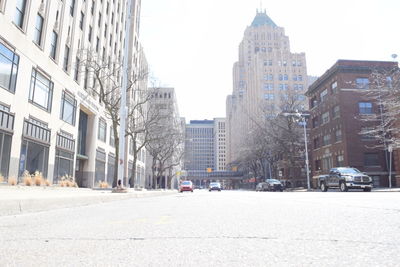 City street with buildings in background