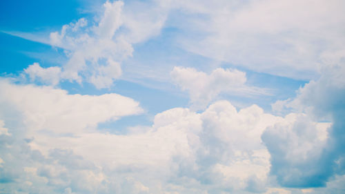 Low angle view of clouds in sky