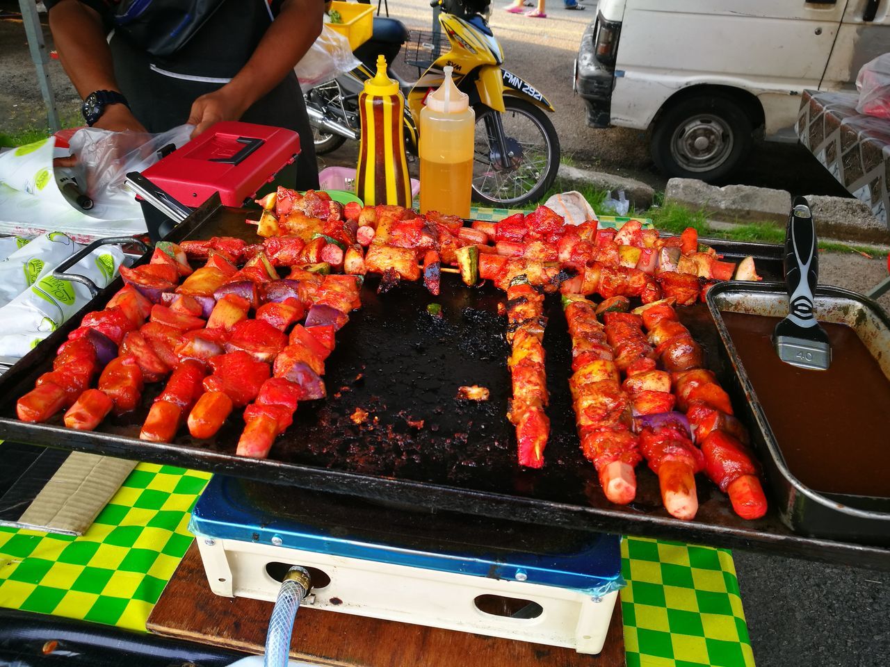 food and drink, food, freshness, retail, for sale, market stall, variation, healthy eating, choice, large group of objects, abundance, market, high angle view, indoors, vegetable, display, preparation, preparing food, arrangement