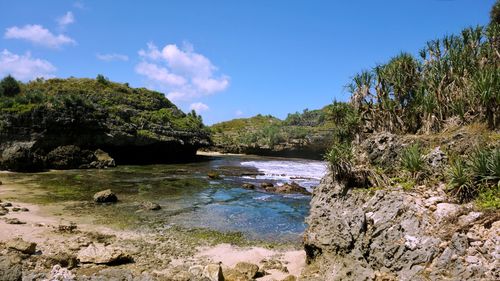 Scenic view of river against sky