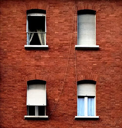 Low angle view of window on building