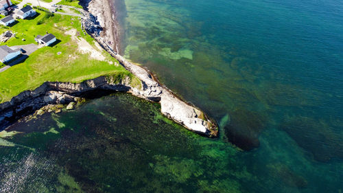 High angle view of sea