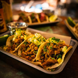 Close-up of food in plate