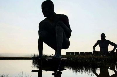 People standing in water