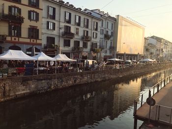 Reflection of buildings in canal