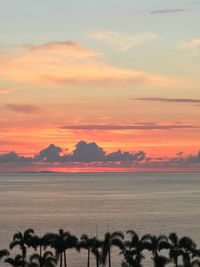 Scenic view of landscape against sky during sunset