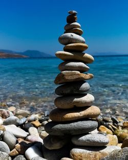 Stack of stones on beach