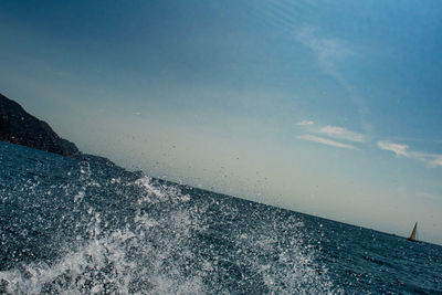 Close-up of sea against sky